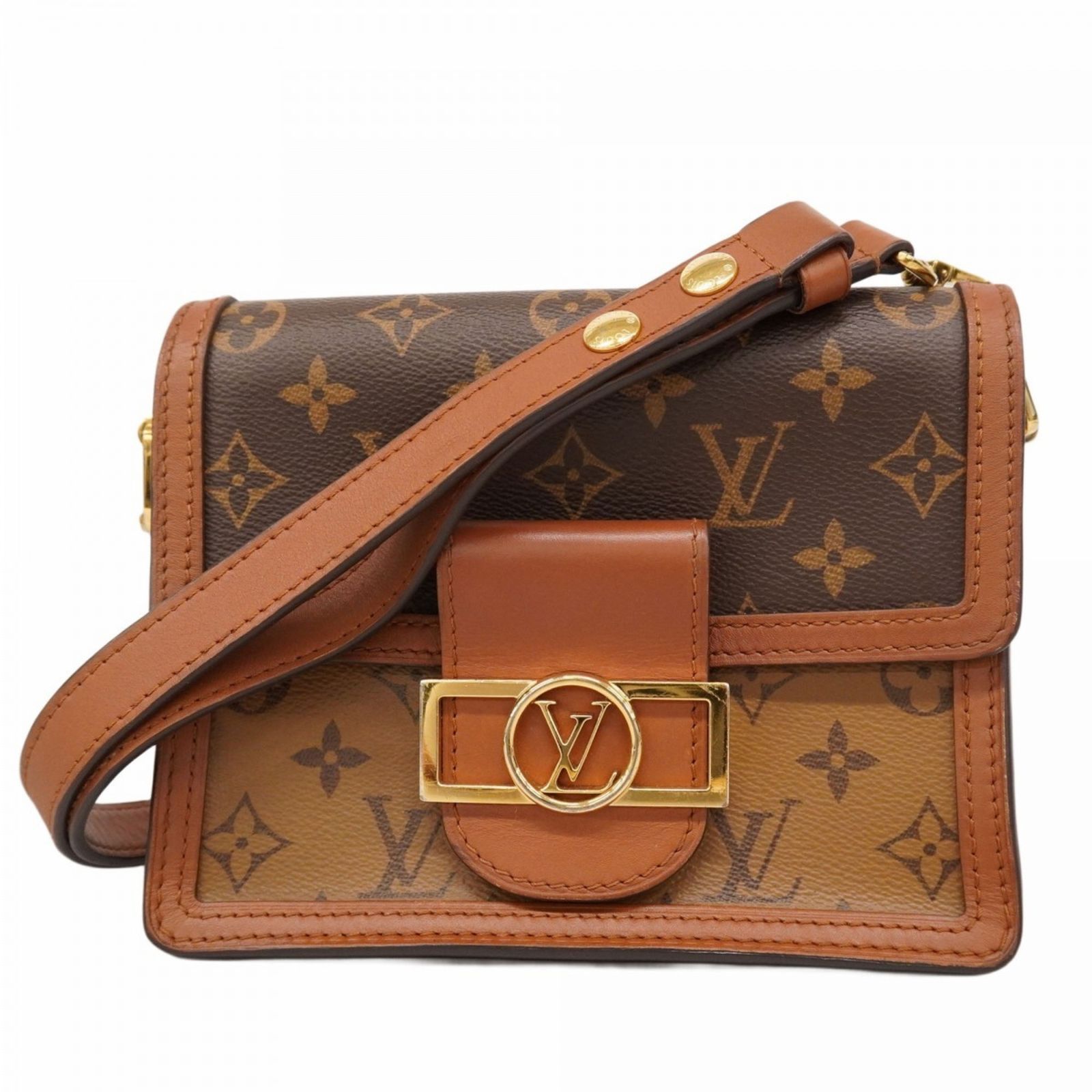 ルイ ヴィトン Louis Vuitton ショルダーバッグ モノグラム リバース ドーフィーヌMINI M 45959 ブラウンレディース