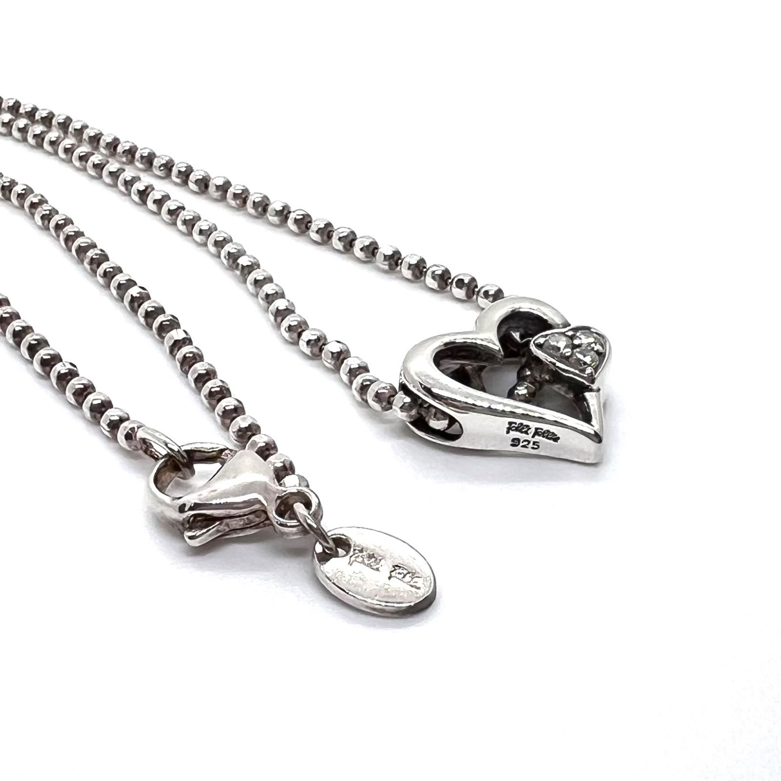 美品☆Folli Follie フォリフォリ ネックレス ハート ボールチェーン