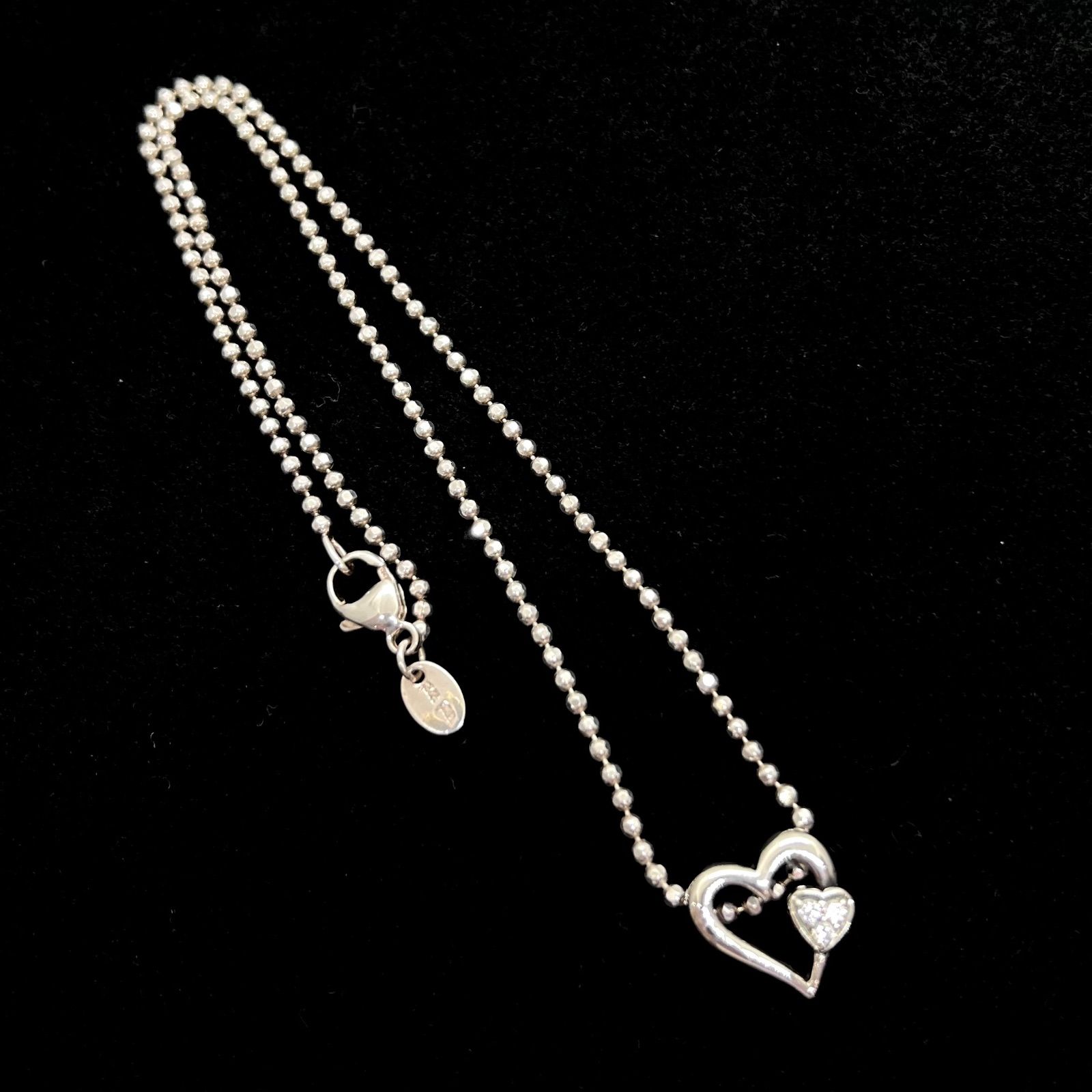 美品☆Folli Follie フォリフォリ ネックレス ハート ボールチェーン