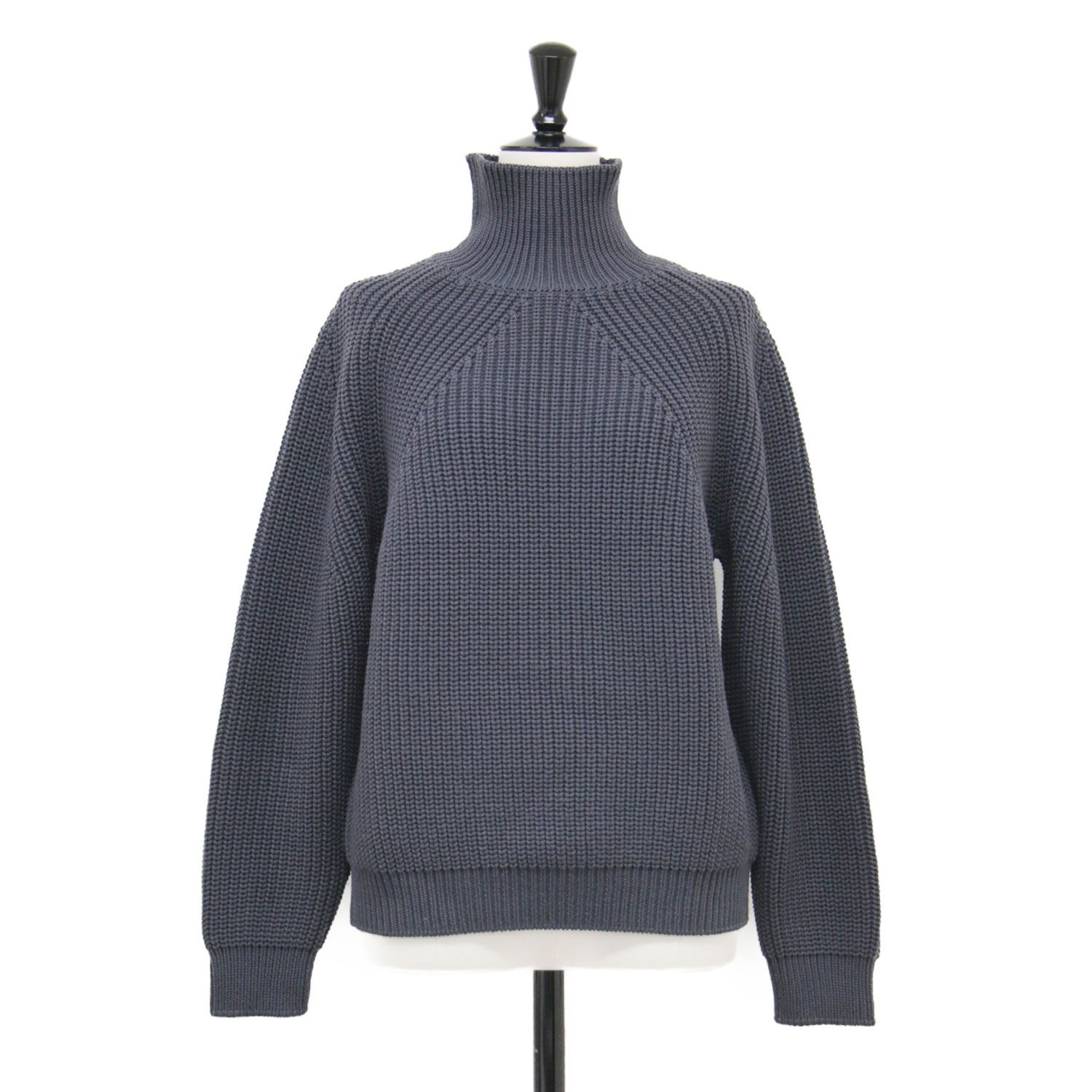 BATONER バトナー ニット グレー サイズ 2 | シグネチャーウール タートルネック SIGNATURE TURTLE NECK プルオーバー ミドルゲージ 日本製 トップス セーター レディース