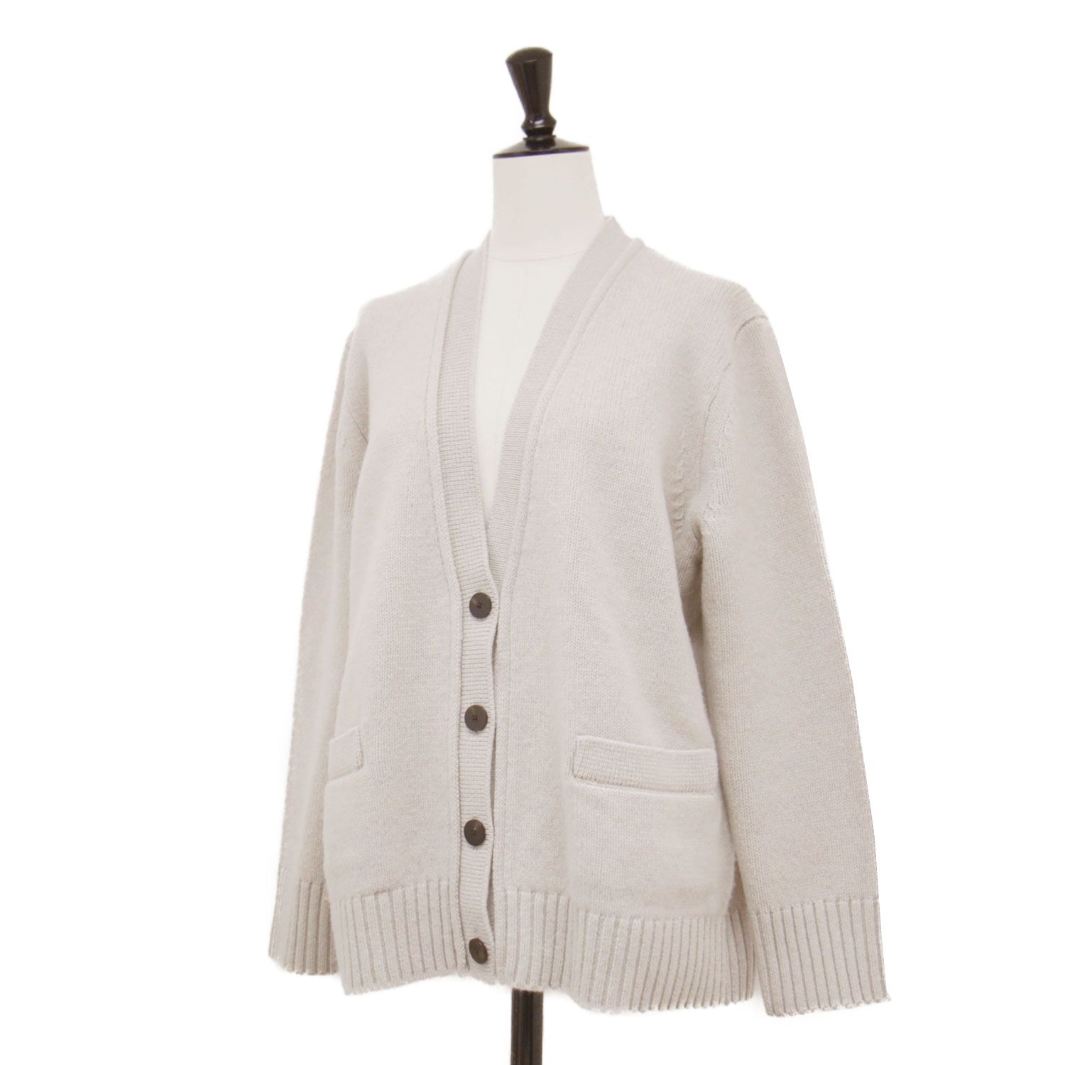 美品】theory luxe セオリーリュクス カーディガン オフホワイト系