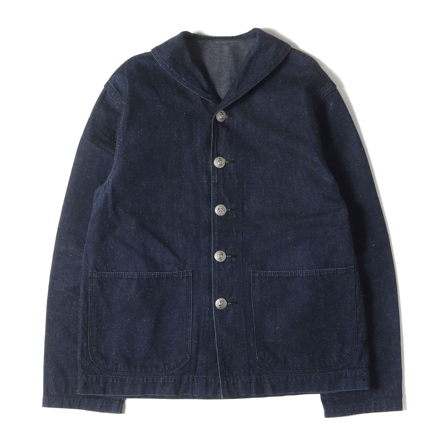 M*i様 TCB 38 インディゴ デニムジャケット TCB jeans ジャケット インディゴ サイズ:38(M) | U.S.NAVY ショール