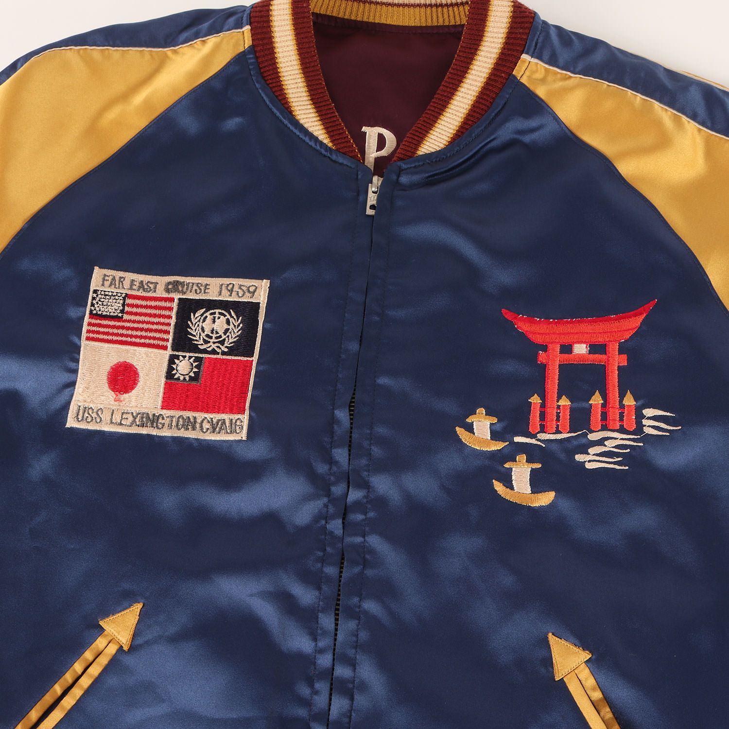 Tailor TOYO テーラー東洋 スカジャン ネイビー バーガンディー サイズ