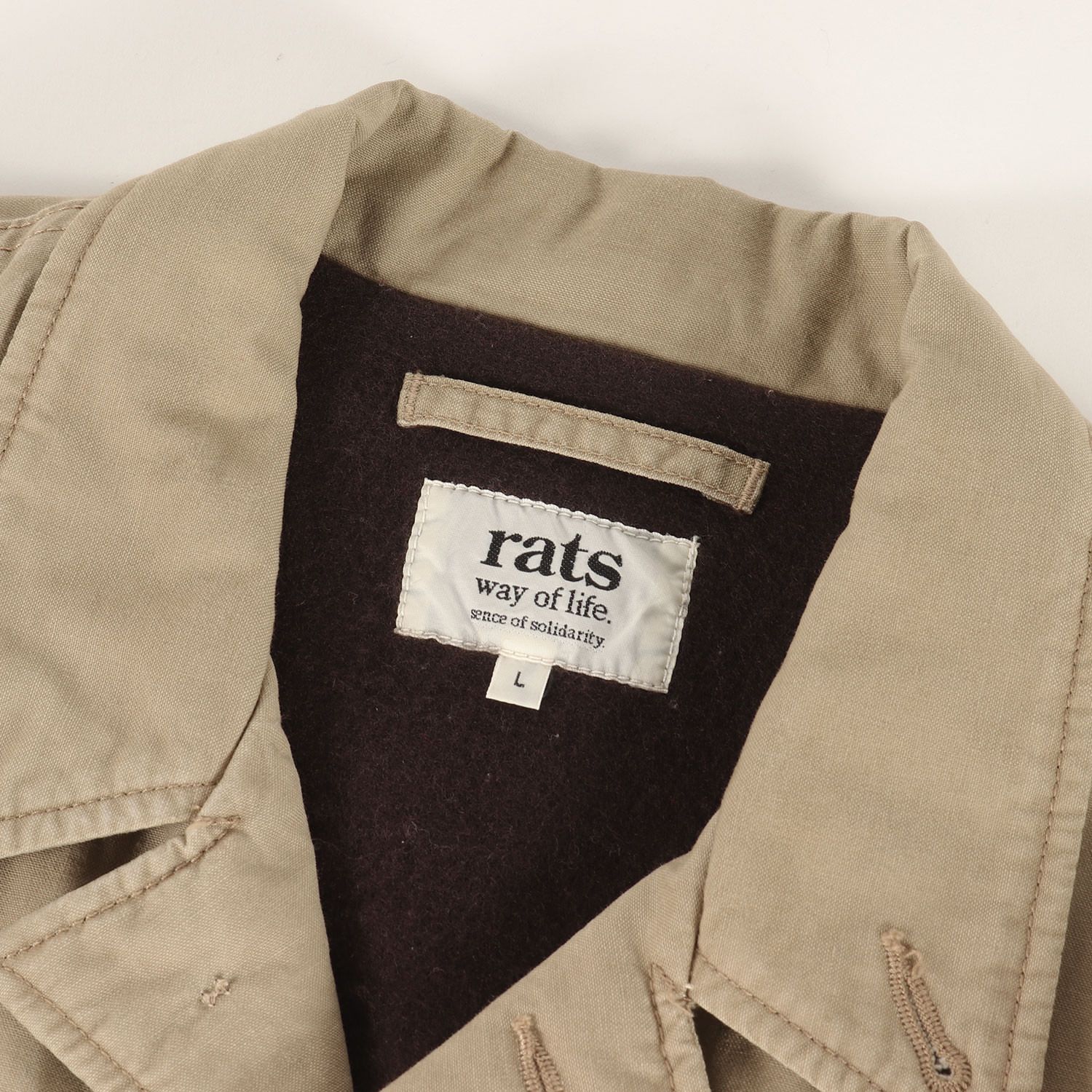 RATS ラッツ ジャケット ベージュ サイズ:L | U.S.NAVY N-4 デッキ 