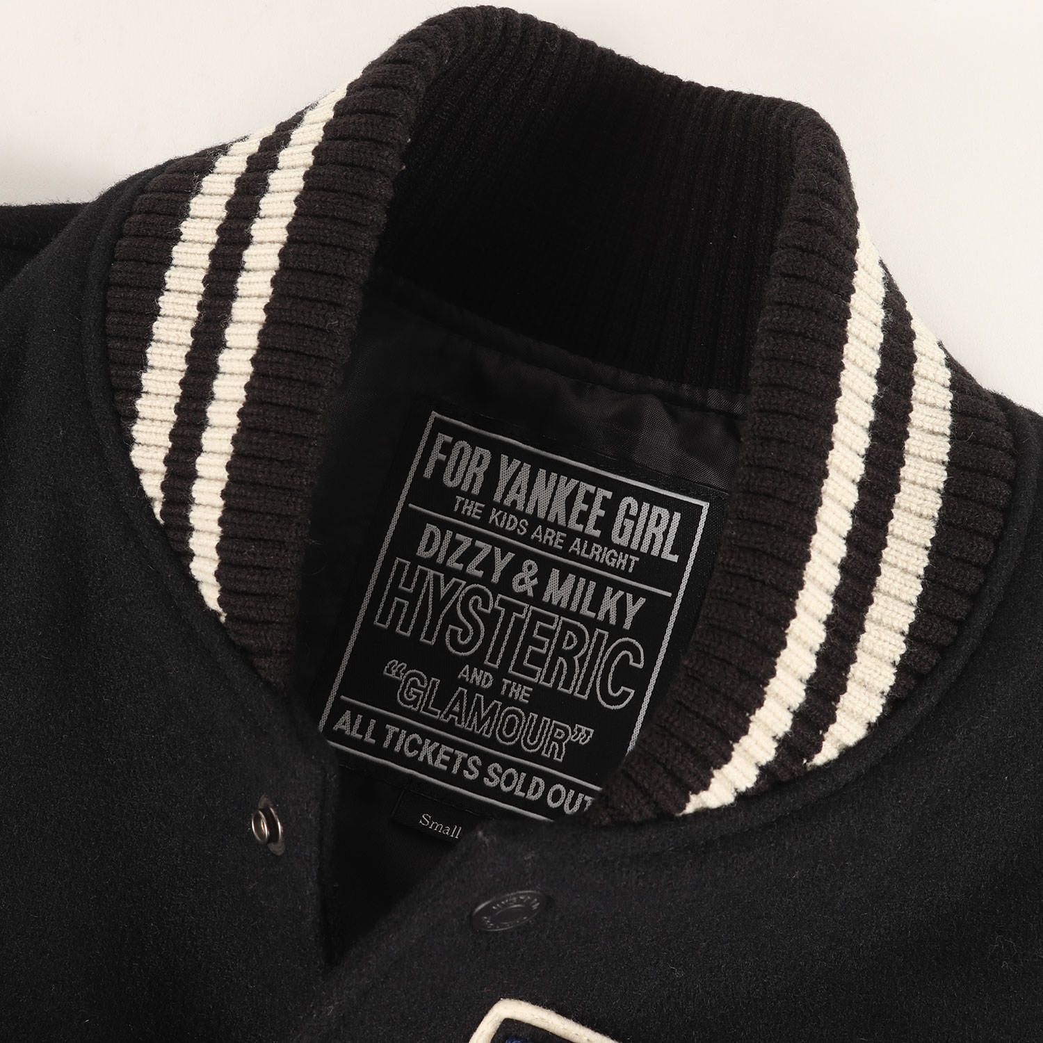 hysteric glamour × X-girl スタジャン ブラック hysteric glamour × X