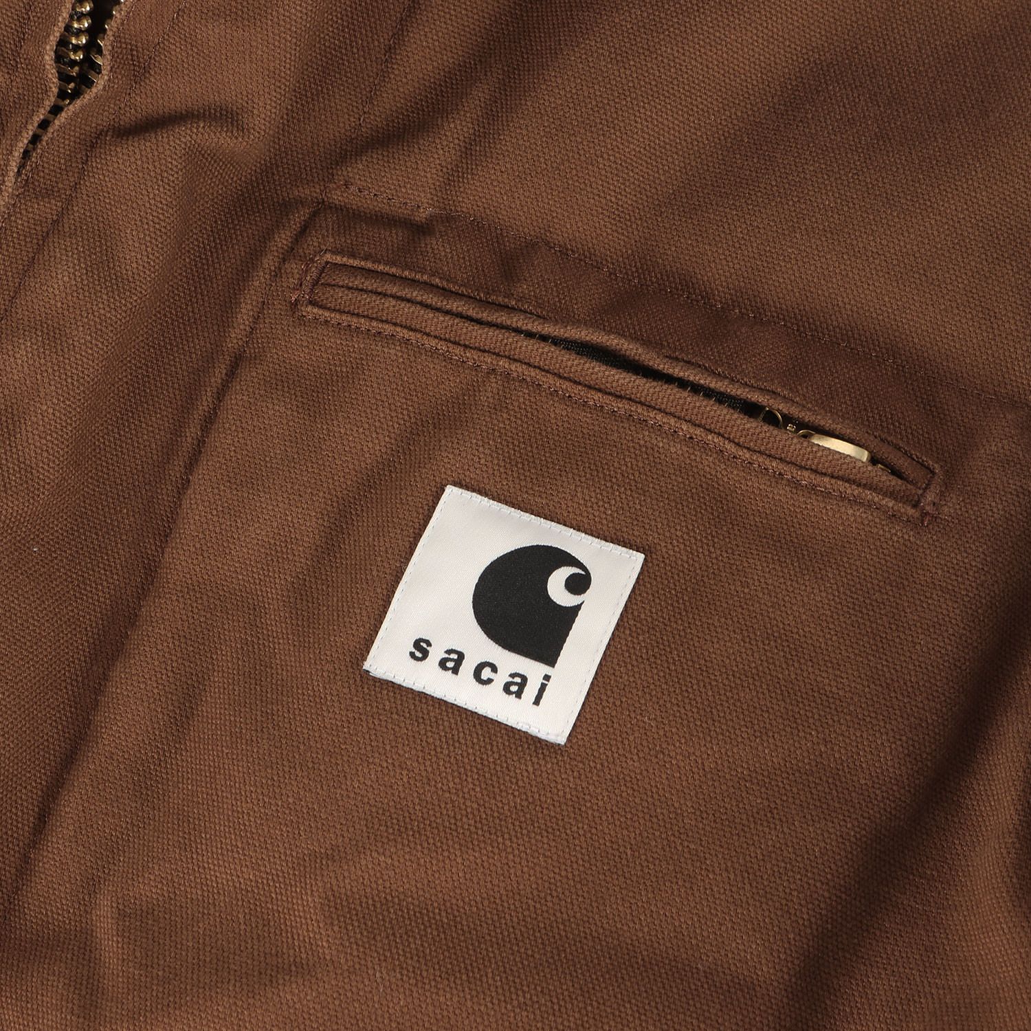 新品】Sacai サカイ ジャケット ブラウン サイズ:1 | 25AW Carhartt 