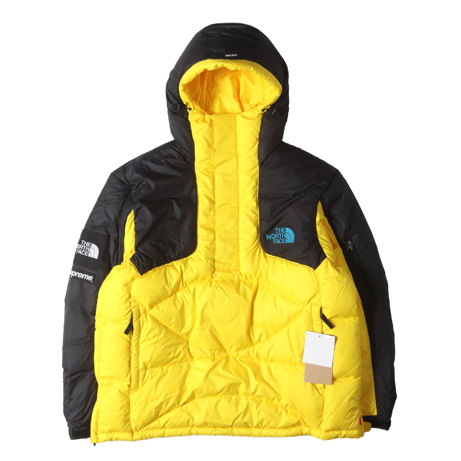 Supreme シュプリーム ジャケット イエロー ブラック サイズ L | 22 AW ×THE NORTH FACE ハーフジップ プルオーバー ダウンジャケット 800-Fill Half Zip Hooded Pullover