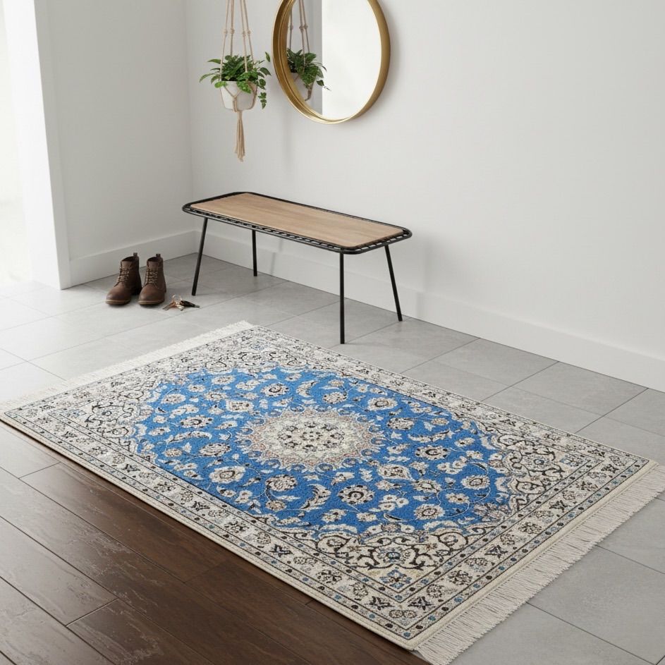 ペルシャ絨毯 ナイン産 (6La) 本物 手織り ペルシャラグ 手織り絨毯