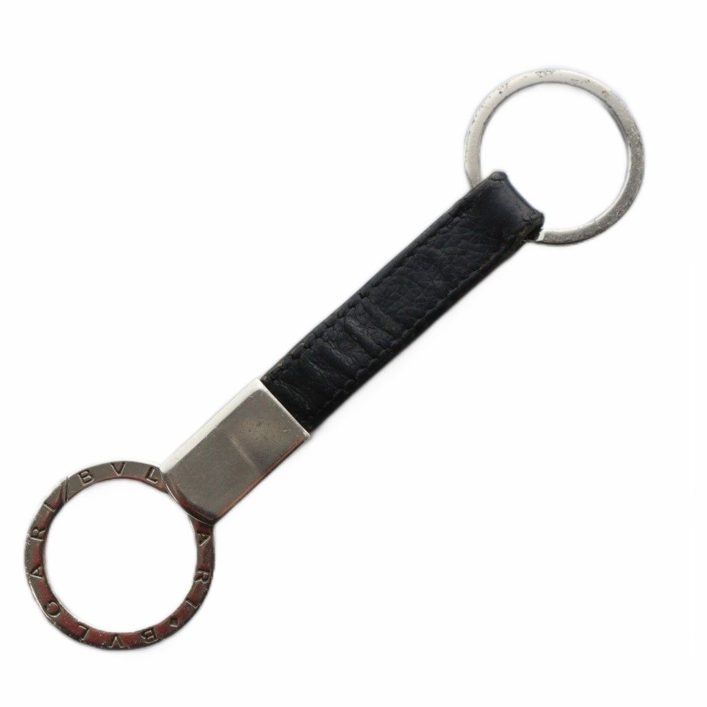 ブルガリ BVLGARI キーホルダー キーリング チャーム レザー ロゴ