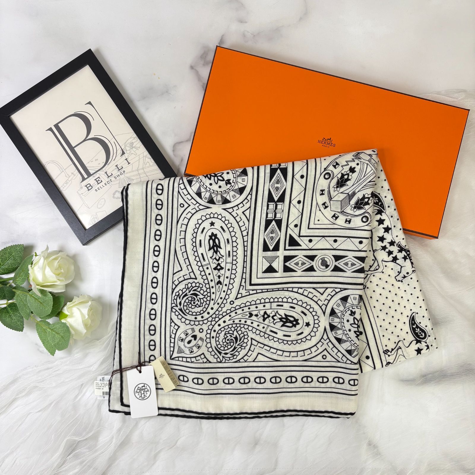 鑑定済み【 新品未使用 】エルメス カレジェアン 140 《 シュヴァル