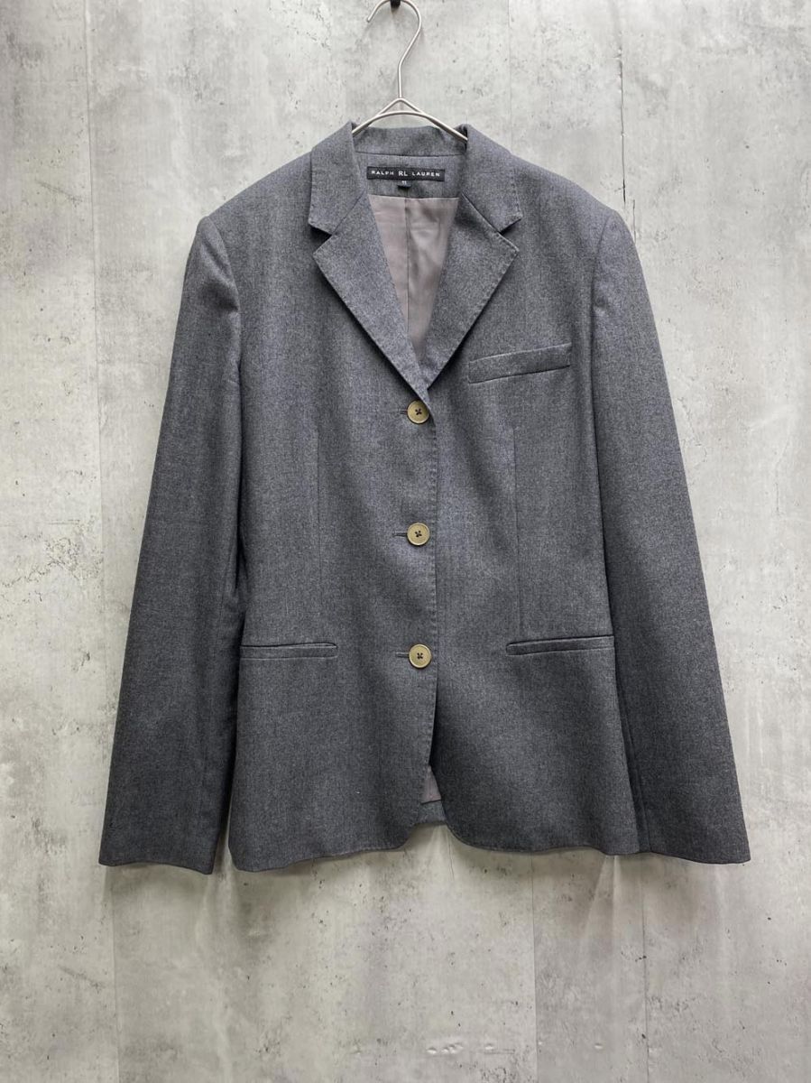 【極美品✨】ラルフローレンコレクション テーラードジャケット L相当 グレー系 POLO RALPH LAUREN（テーラードジャケット ・ グレー/灰色系）のフリマ