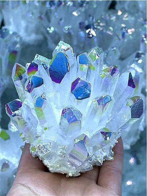 超綺麗アーカンソー産レインボーオーラクラスターB0105/E318/75A