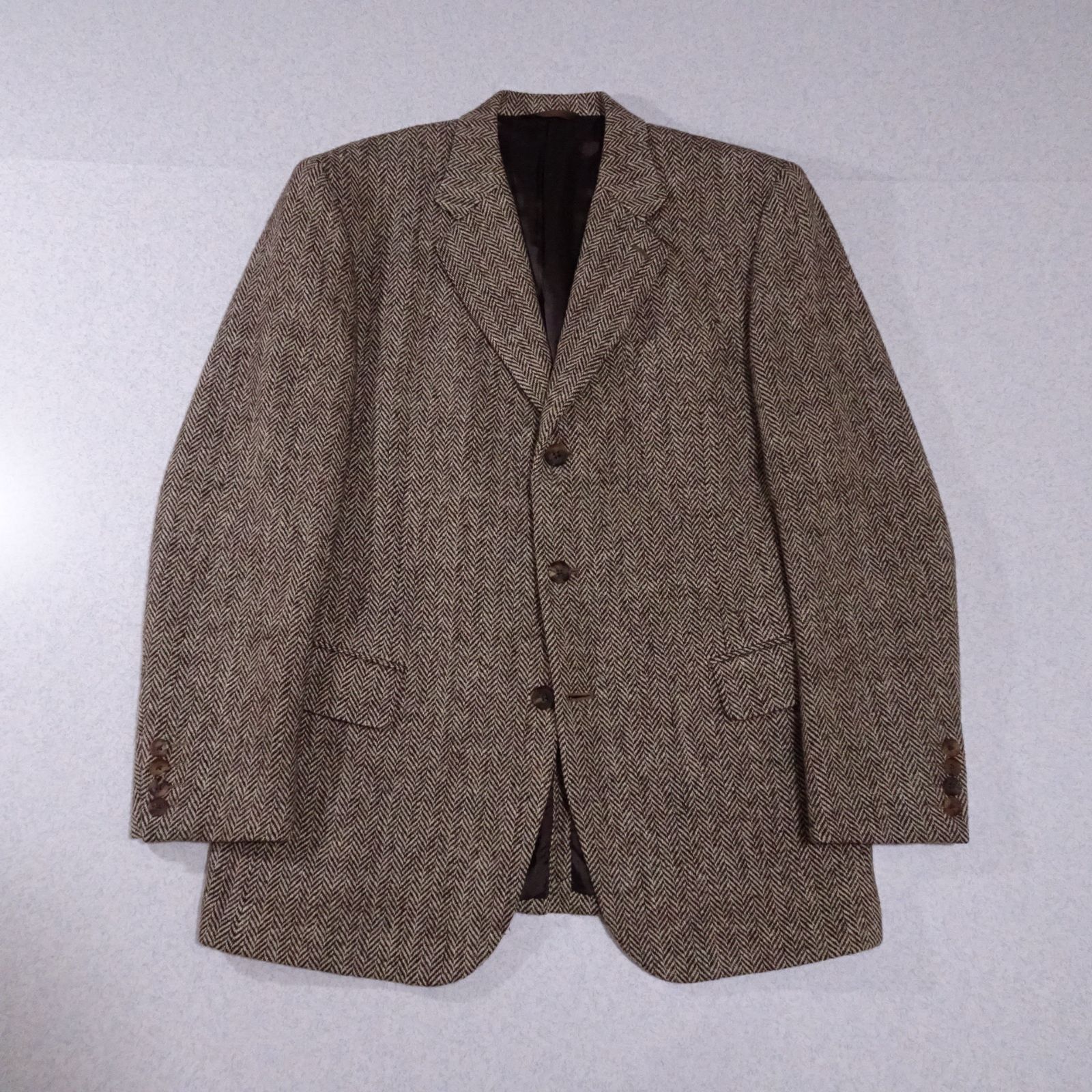 80 s 日本製 FILSON Harris Tweed フィルソン ハリスツイード テーラードジャケット ウール ツイード HBT ヘリンボーン 80年代～ ブラウン