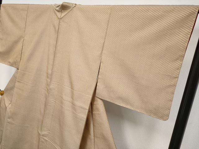 平和屋本店○極上 山下八百子 本場黄八丈 市松綾織 紬 逸品 CYAA4171s6