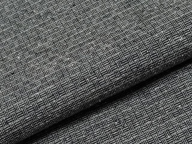  上 男性 紬 羽織 長襦袢セット 着物 網代織 墨色 お召 利休鼠色 s 6 着物セット 着物 浴衣