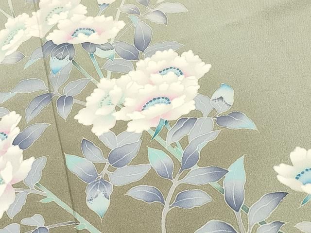 平和屋本店○極上 本加賀友禅作家 和泉衛知 訪問着 枝花文 暈し染め