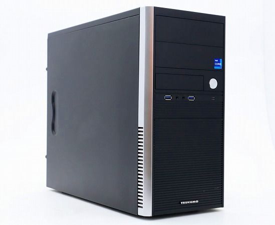 TSUKUMO タワーPC eXcomputer Core i 7-12700 2.1 GHz 32 GB 500 NVMeSSD 1 TB GeForce GTX 1650 Windows 11 Pro 64 bit