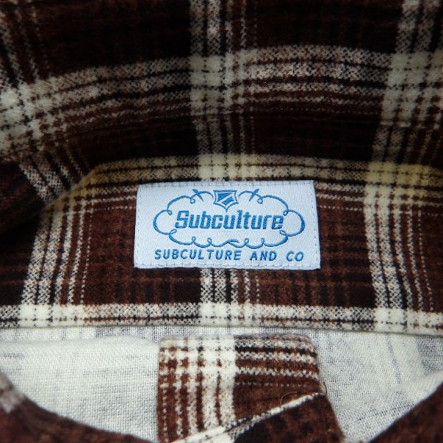 SUBCULTURE COTTON CHECK SHIRT サイズ1 SCTP-A2507 サブカルチャー