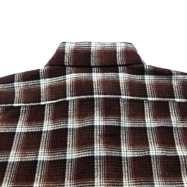 トップス SUBCULTURE COTTON CHECK SHIRT / BROWN SUBCULTURE COTTON CHECK SHIRT BROWN サイズ2