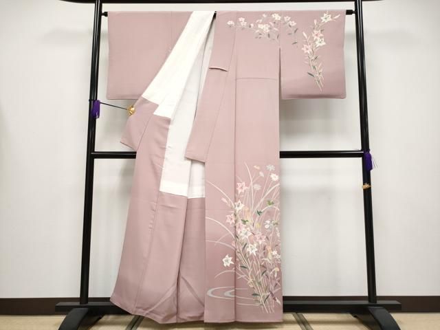 平和屋本店○極上 本加賀友禅作家 坂木末代 訪問着 草花文 暈し染め