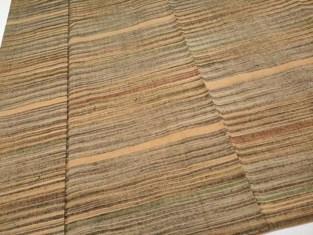 平和屋本店○極上 郡上紬 草木染 横段文 逸品 CYAA4292s6 - メルカリ