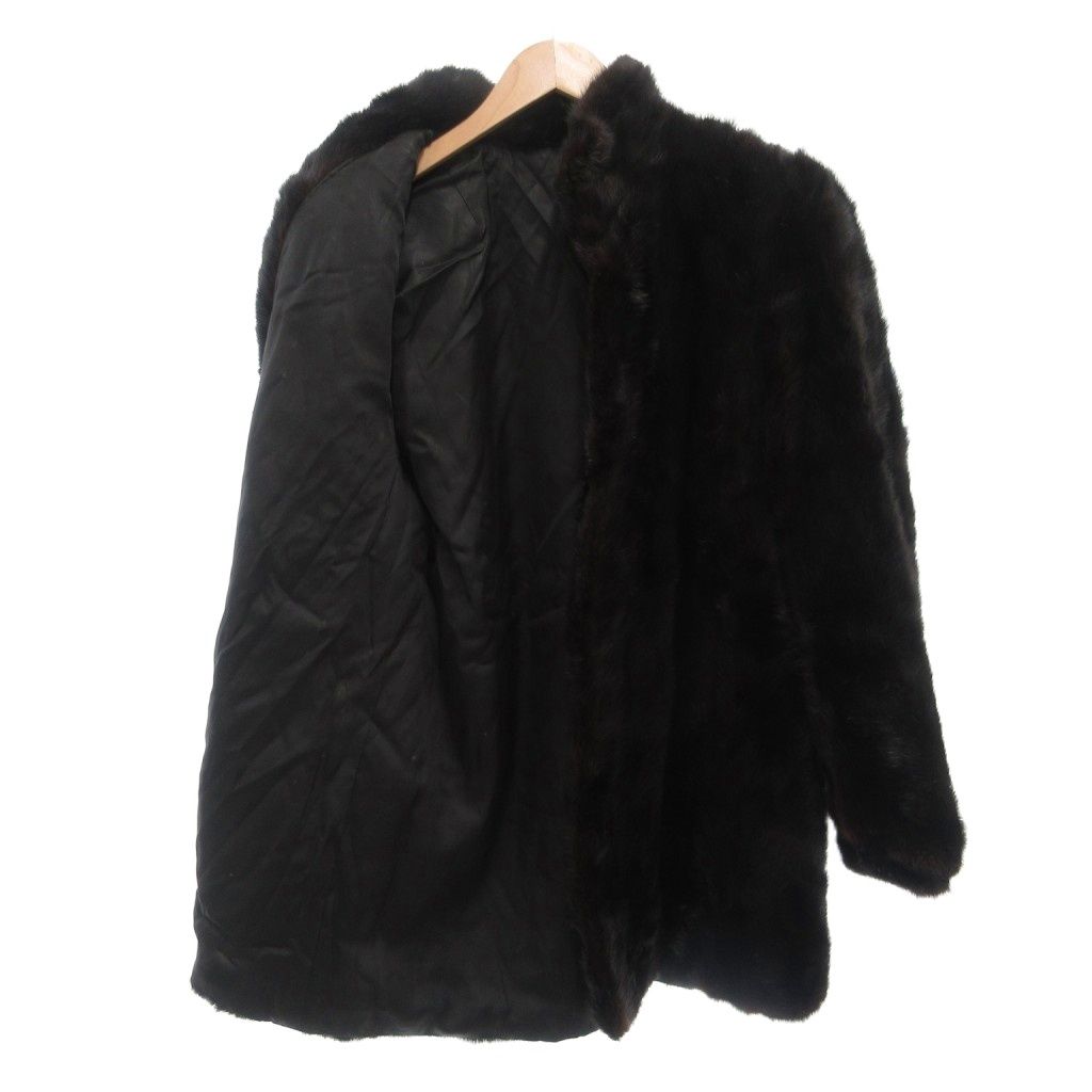 美品✨サガミンク　SAGA MINK ブラック　フリーサイズ 銀サガ 高級 サガミンク SAGA MINK 銀サガ ファーコート 11 毛皮 ミンクファー