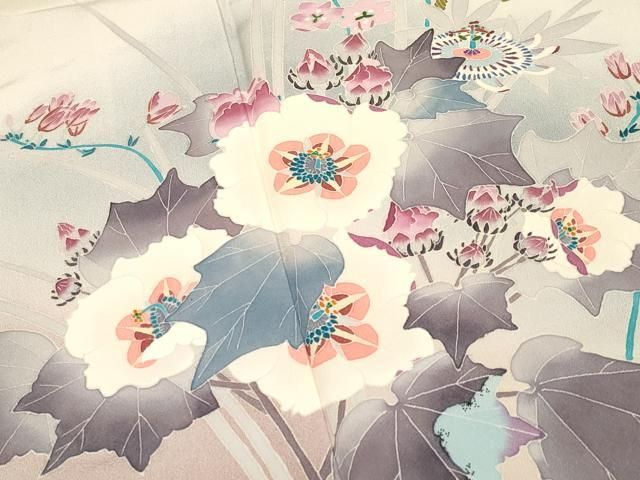  ● 上 本加賀友禅作家 村田幸司 訪問着 草花文 暈し染め 蜂蜜色地 ♥ s 6 小紋 着物