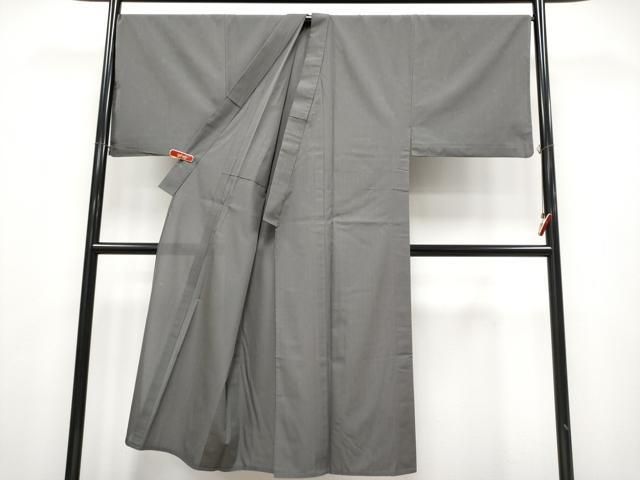 平和屋本店＊極上 夏物 男性 お召 キングサイズ 水玉 檳榔子染色地