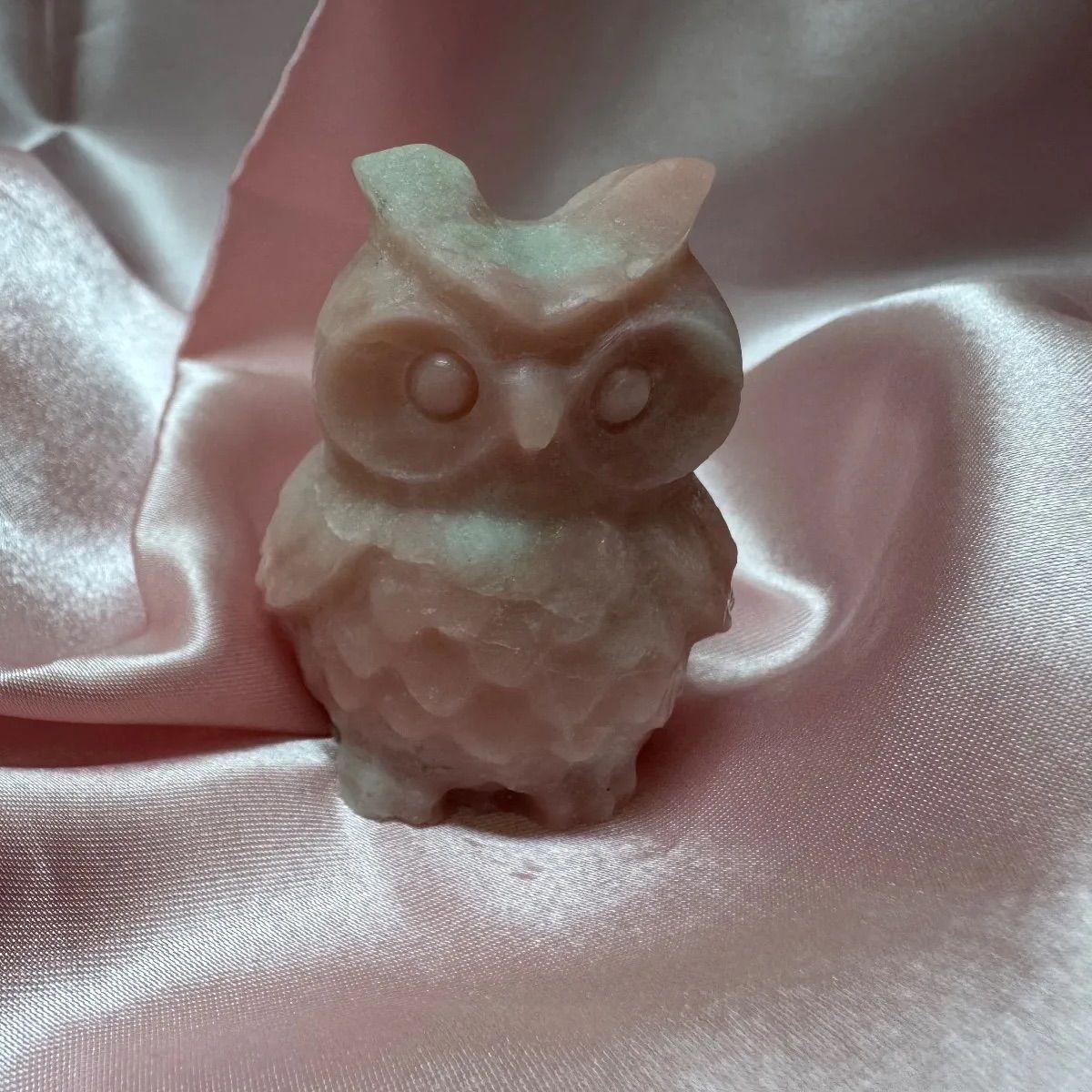 ピンク オパール フクロウ 小サイズ Amazon.co.jp: 特価 ピンクオパール 原石 フクロウ 置物 ふくろう