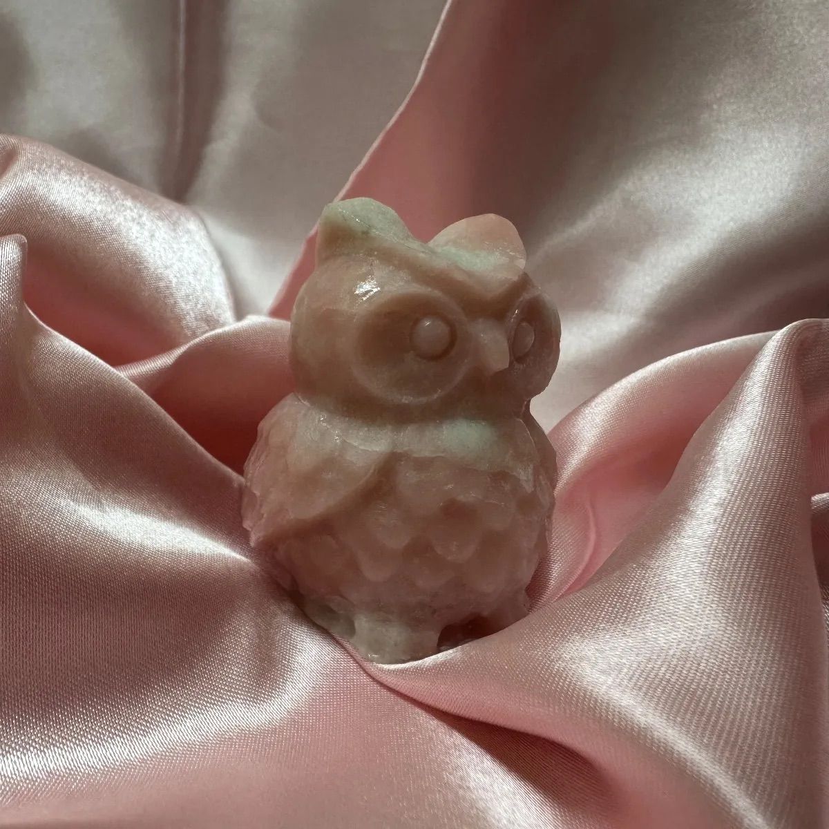 ピンク オパール フクロウ 小サイズ ピンクオパールのフクロウさん𓂃‪𓈒𓏸フォロワー様限定クーポン発行中‬