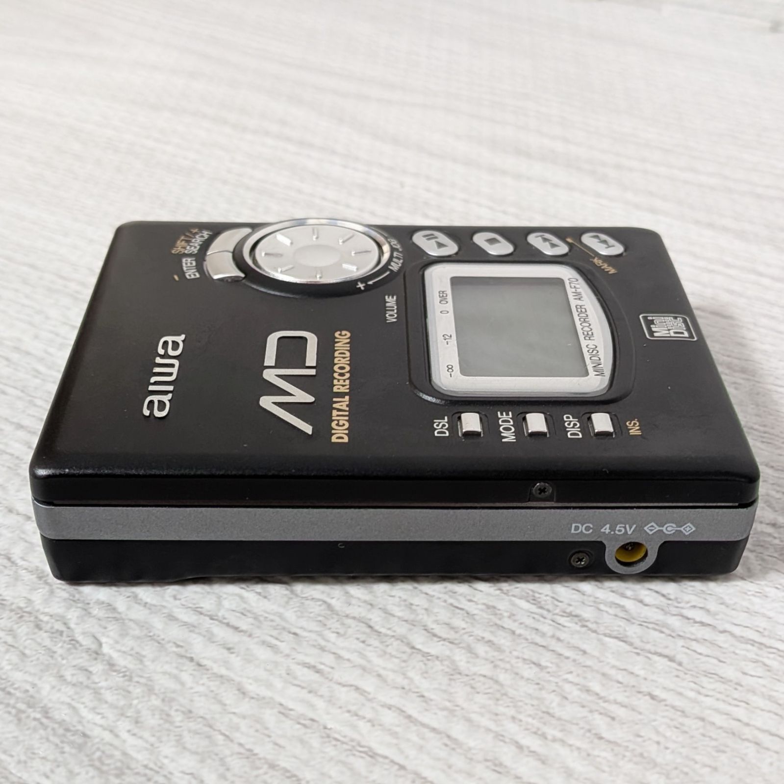 アイワ AIWA AM-F70 ポータブル MD プレイヤー リモコン 録音 再生確認