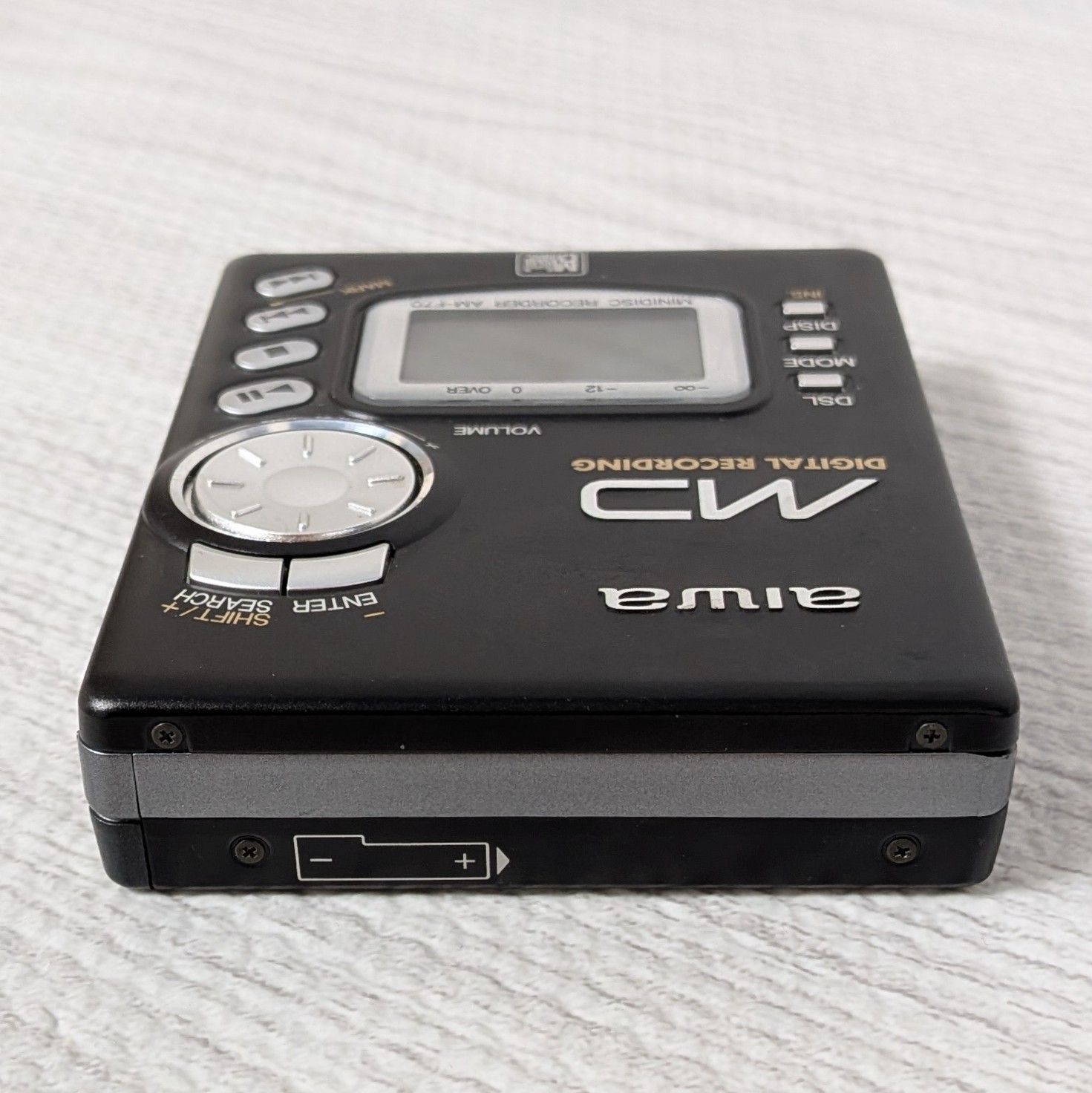 アイワ AIWA AM-F70 ポータブル MD プレイヤー リモコン 録音 再生確認