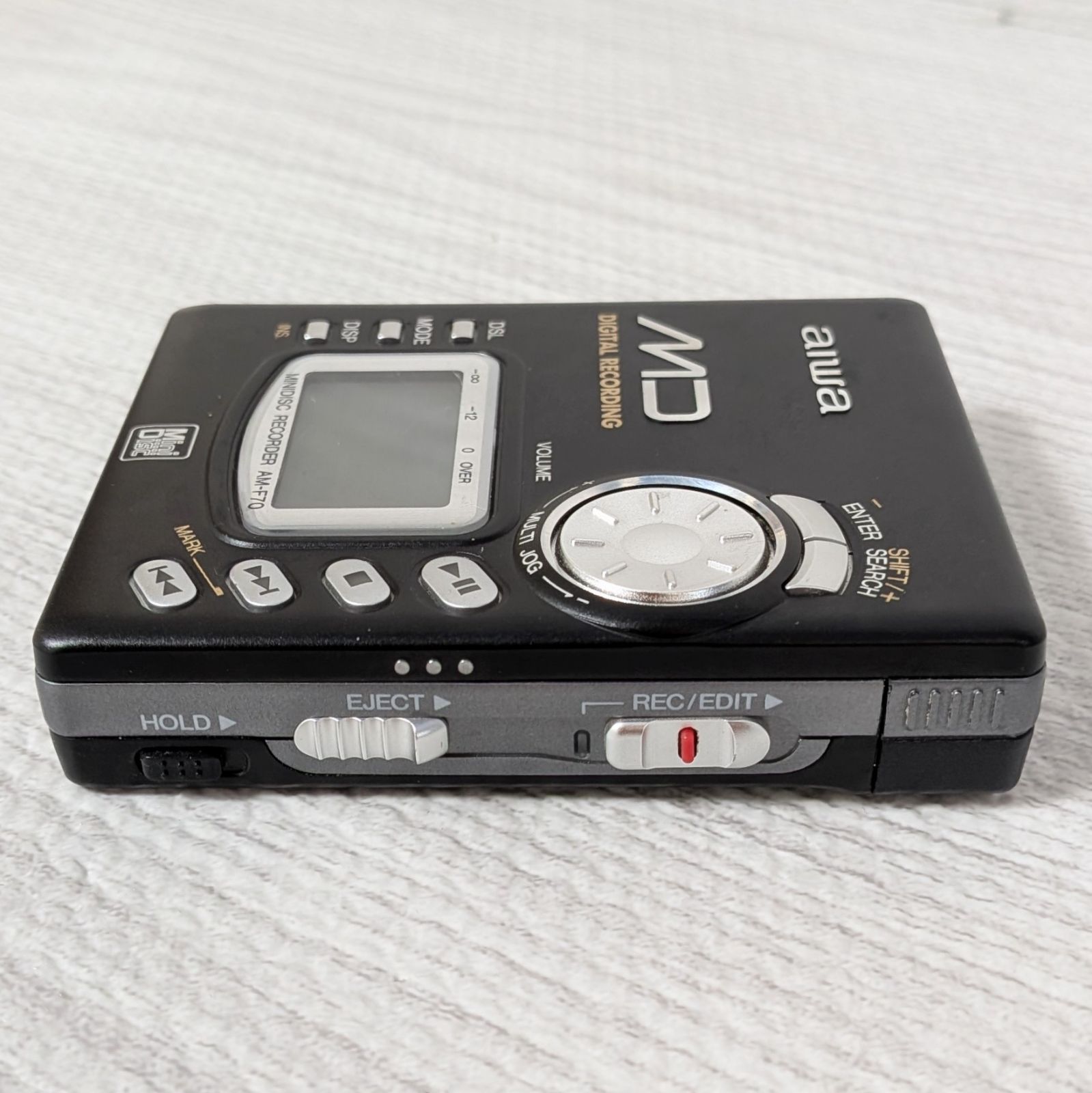 アイワ AIWA AM-F70 ポータブル MD プレイヤー リモコン 録音 再生確認
