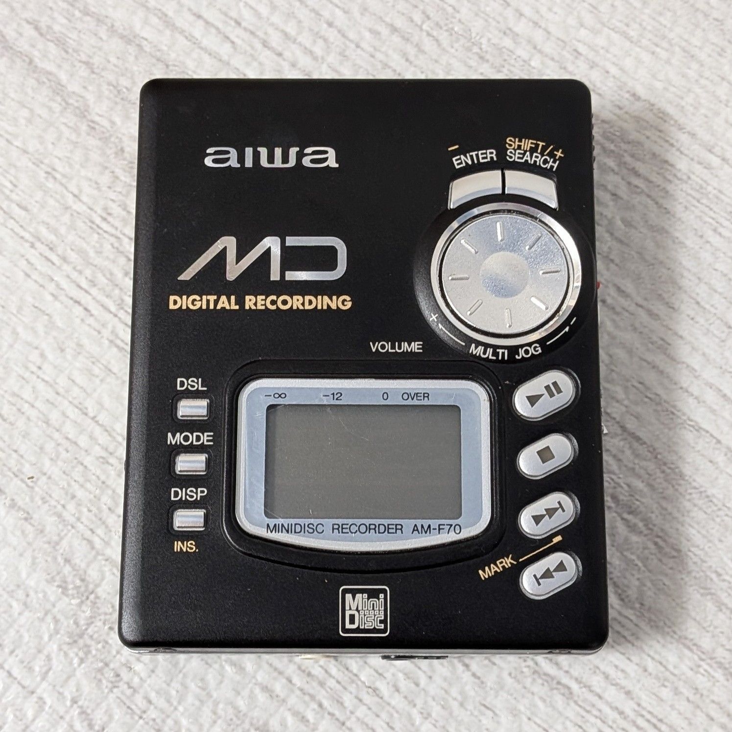 アイワ AIWA AM-F70 ポータブル MD プレイヤー リモコン 録音 再生確認