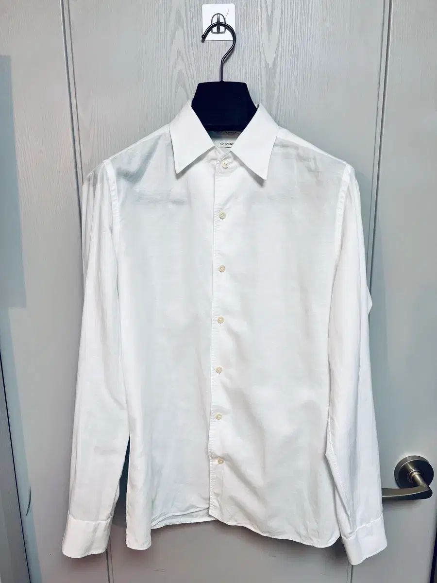 SUITSUPPLY WHITE LINEN COTTON SHIRT