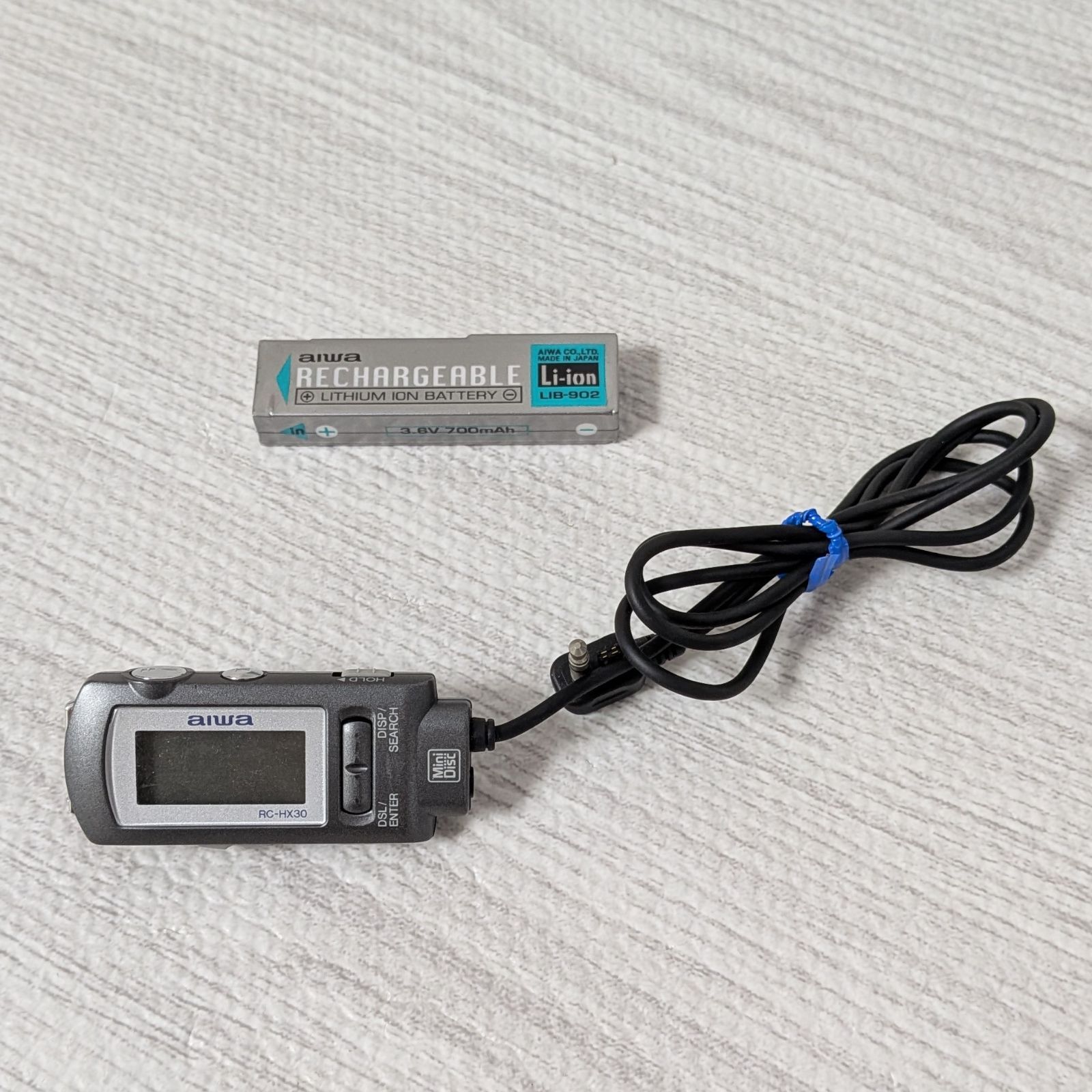 アイワ AIWA AM-F70 ポータブル MD プレイヤー リモコン 録音 再生確認