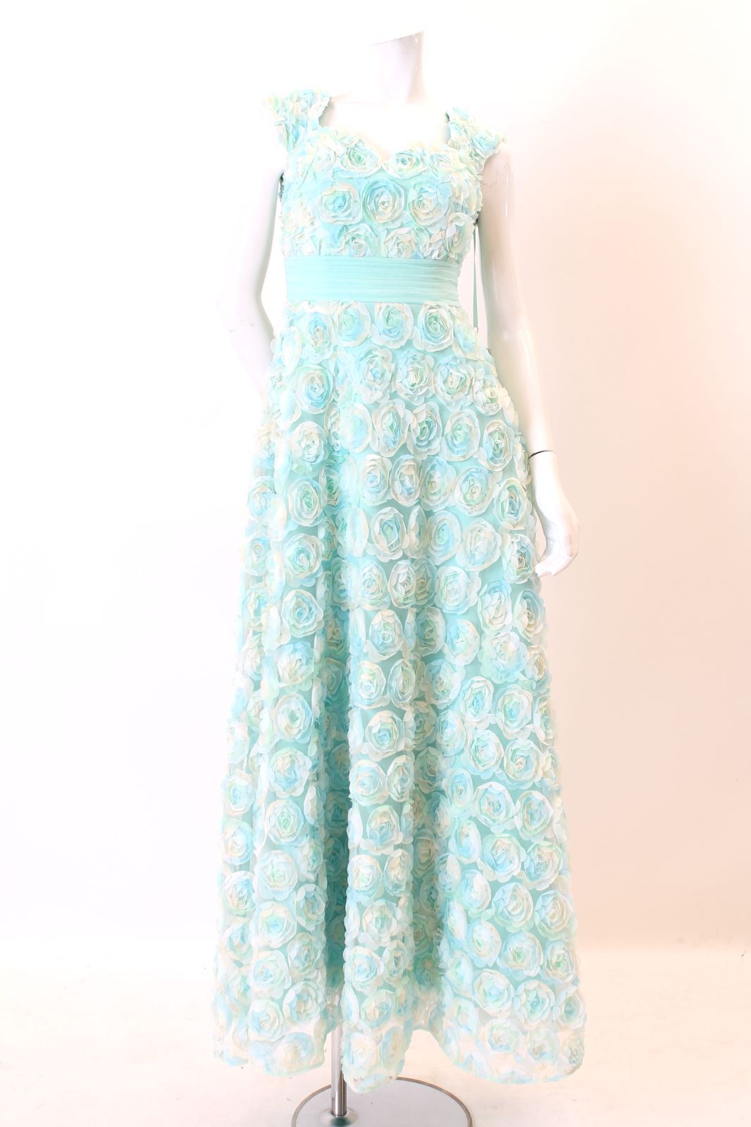 クラリースコレクション ロングドレス ミントイエロー９号サイズ コンテスト 発表会 パーティ ナイトドレス オーダーメイド対応可