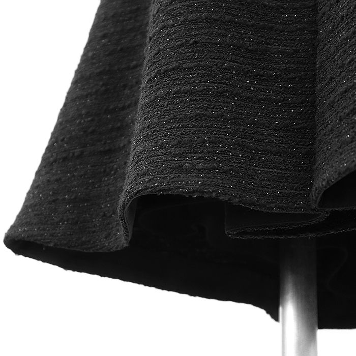  GUCCI グッチ ツイードラメワンピース グリッター コンビネーション シグネチャー GG インターロッキング メタルゴールドボタン スタンドカラー ショートスリーブ 半袖 Aライン ドレス レディース サイズ 36 ブラック 黒 イタリア製 その他 その他