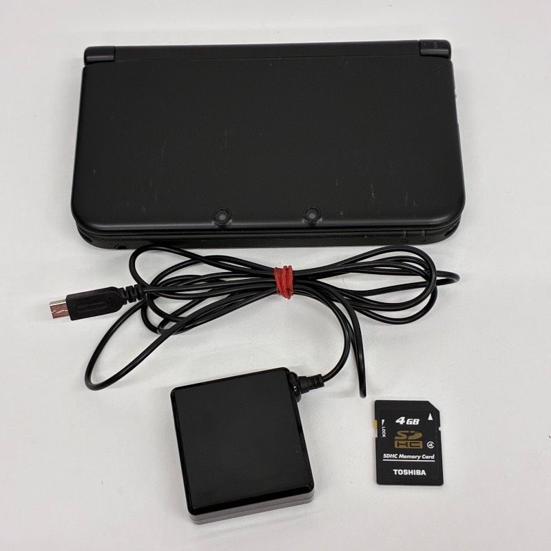 初期化済 動作品 Nintendo 3 DS LL BLACK SPR 001 任天堂 ニンテンドー ゲーム機 本体 充電器 SDカード ブラック 4000 0107