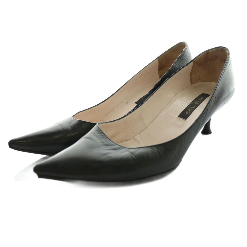 セルジオロッシ Sergio rossi パンプス 36.5 黒 ブラック /SS □OS