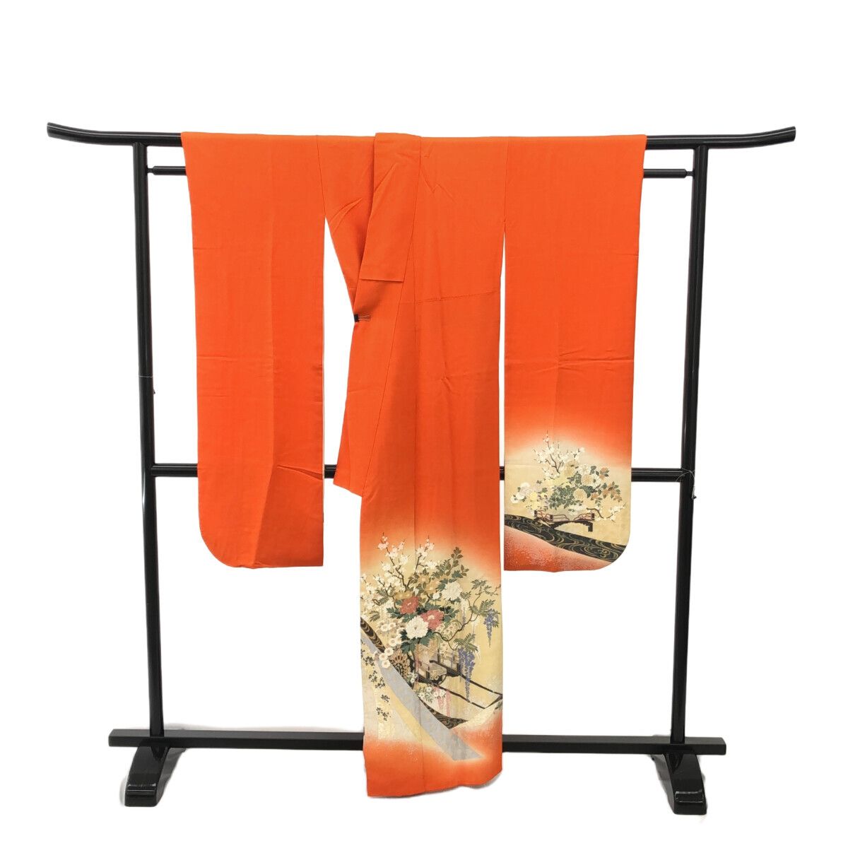 振袖| |山本寛斎|寿光織|琳派華祥|オレンジ|仕立上がり|適応身長158∼164㎝|12071