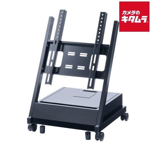 サンワサプライ CR-PL 66 40～65型対応デジタルサイネージスタンド ロータイプ 収納ボックス付き