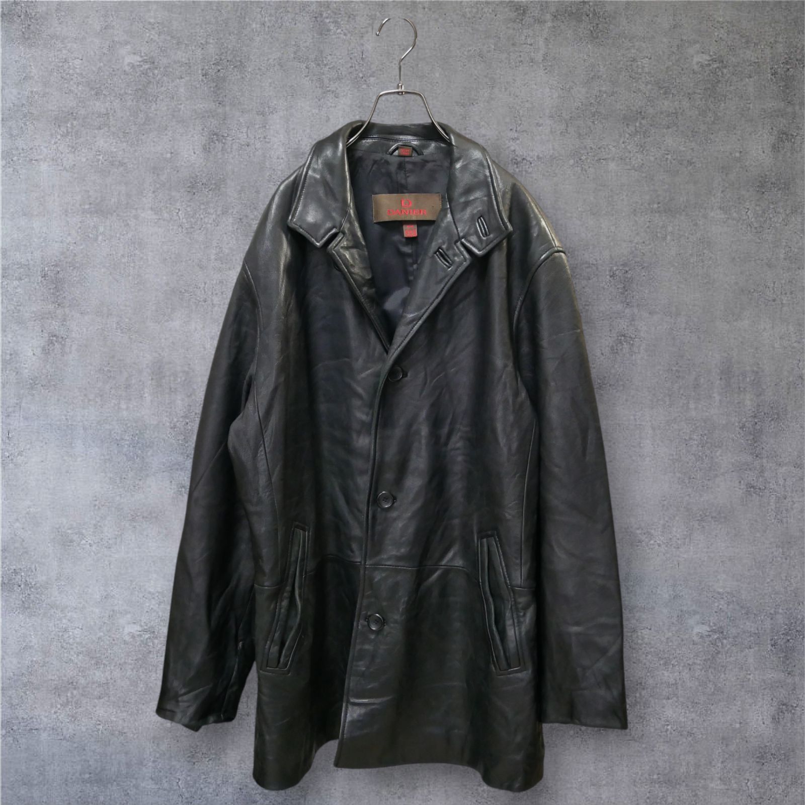 【極美品/90's】ヴィンテージ カーコート 本革 ラムレザー ブラック 90s ラルフローレン レザー カーコート XL ブラック 黒