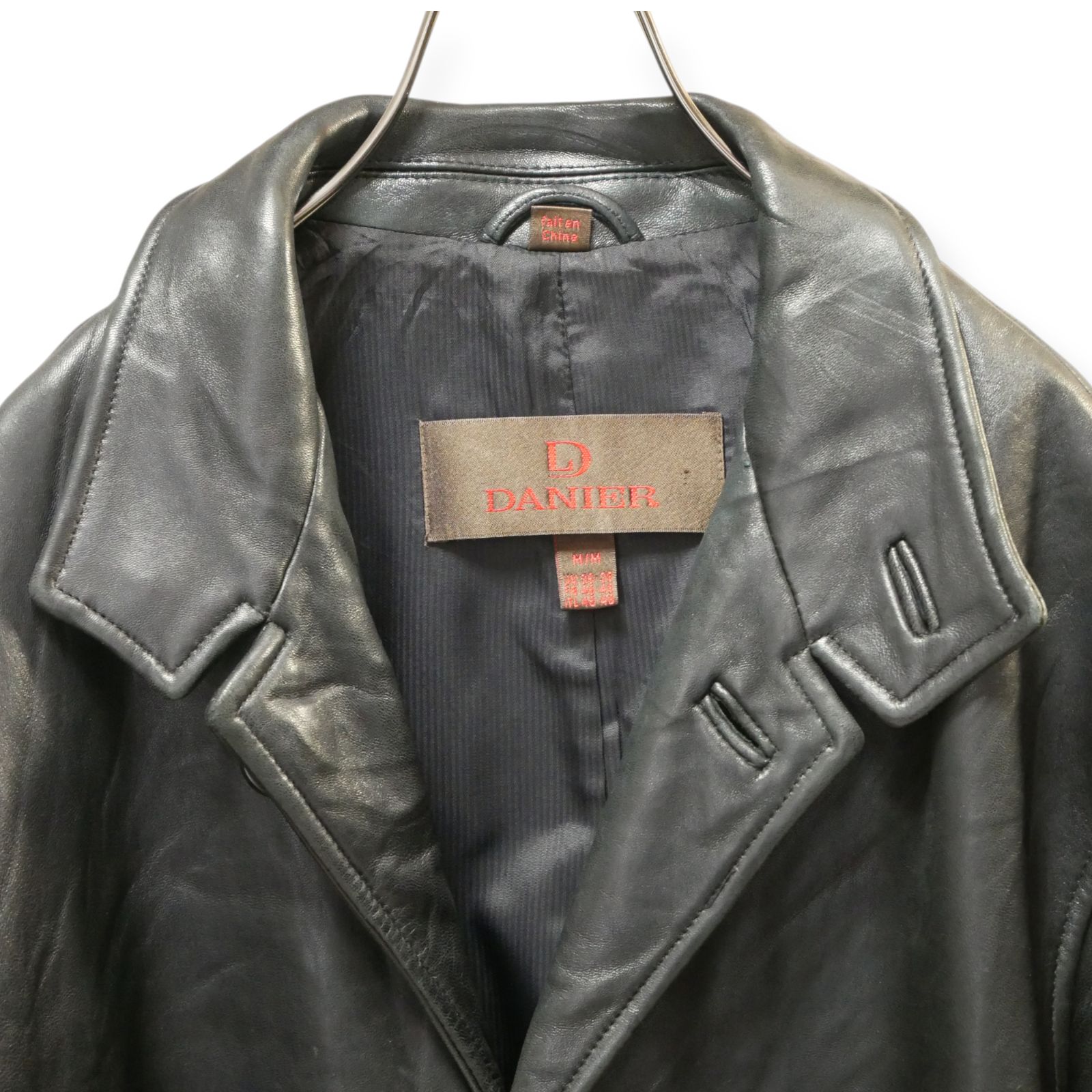 極上ラムレザー】DANIER ダニエ 90s カナダ発 本革 黒 ブラックカラー