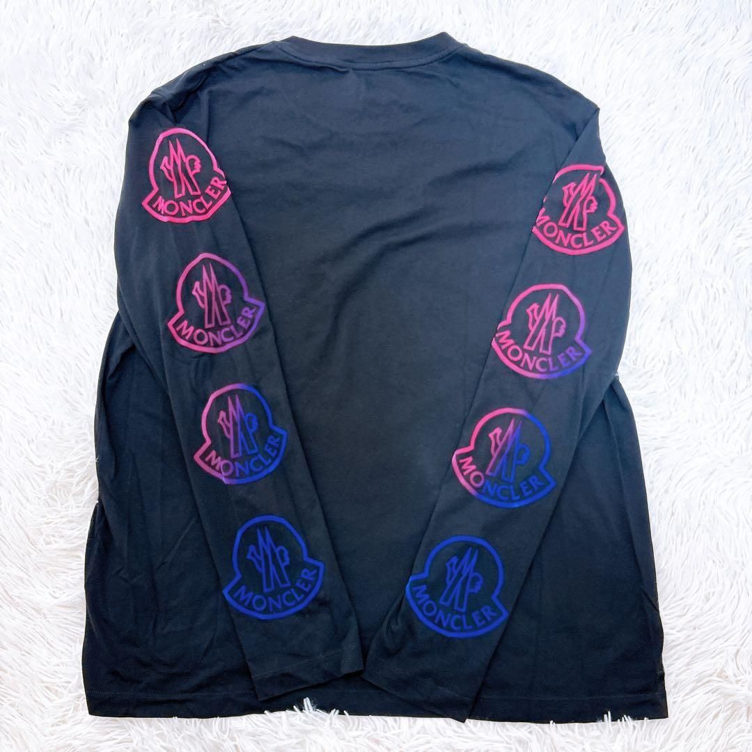 国内正規 モンクレール ロンT 長袖 グラデロゴ レインボー 定価70000円