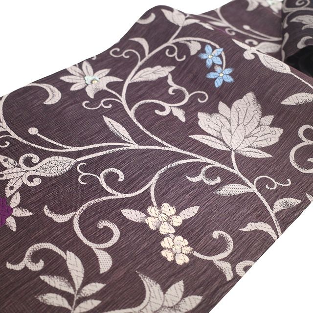 新品】 名古屋帯 未使用 正絹 京都 西陣 九寸 軽量織 軽量帯 全通 金箔