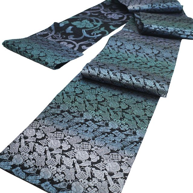 新古品】 袋帯 未使用 正絹 京都 西陣 リバーシブル 両面 全通 軽量織