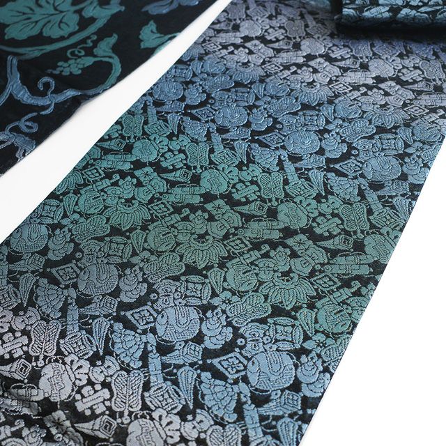 新古品】 袋帯 未使用 正絹 京都 西陣 リバーシブル 両面 全通 軽量織