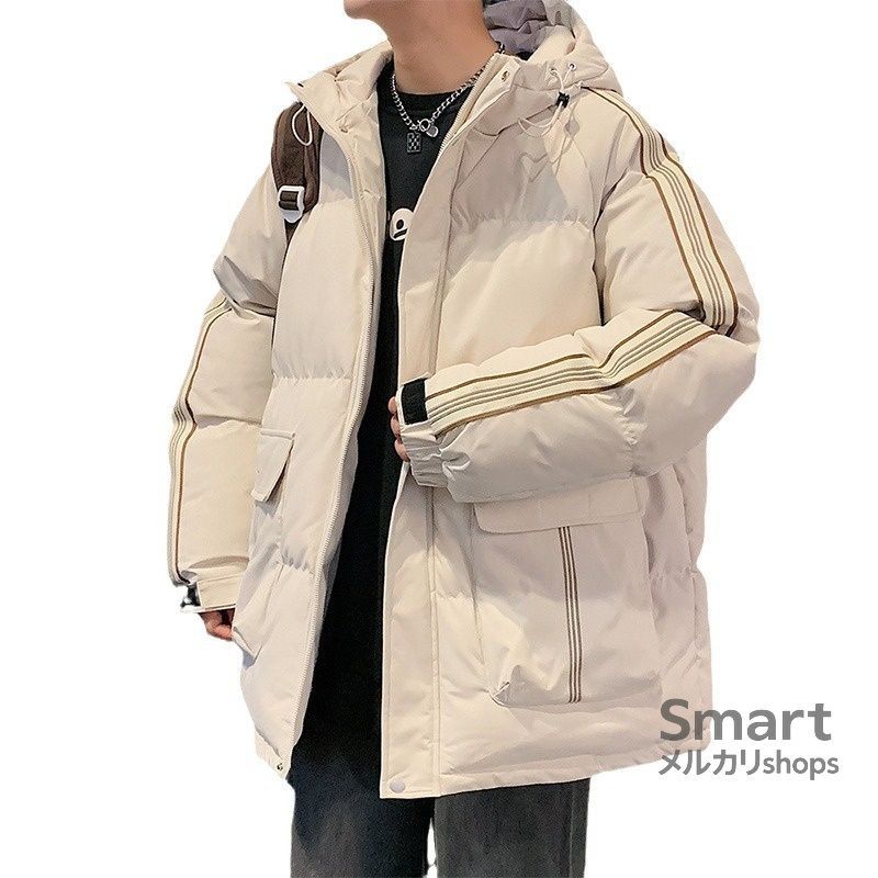 メンズ 中綿ジャケット フード付き 厚手 防寒 冬 カジュアル アウター