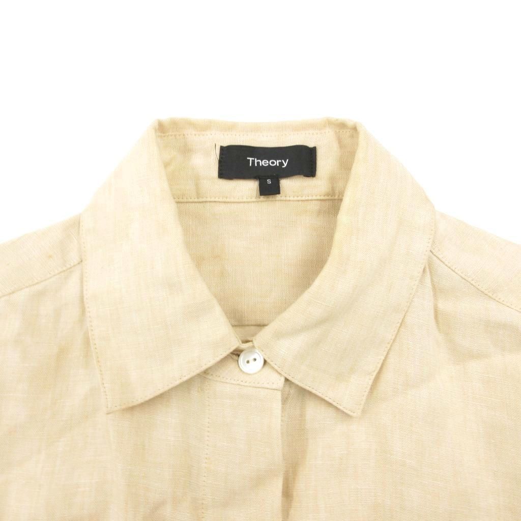 美品 theory セオリー シャツ ブラウス スキッパー ベージュ 長袖 M 美品 theory セオリー シャツ ブラウス スキッパー ベージュ 長袖 M